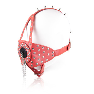 SPIKE RIVET STRAP TOILET LID MUZZLE GAG